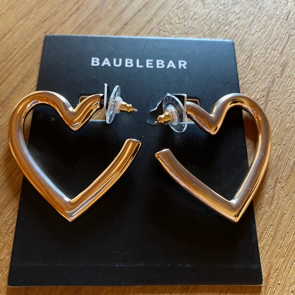 BaubleBar Jewelry - 🥳HOST PICK🥳 Bauble Bar Heart Hoop Earrings
